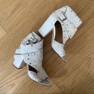 Laurence Dacade White Star Stud Rush 90 Sandals